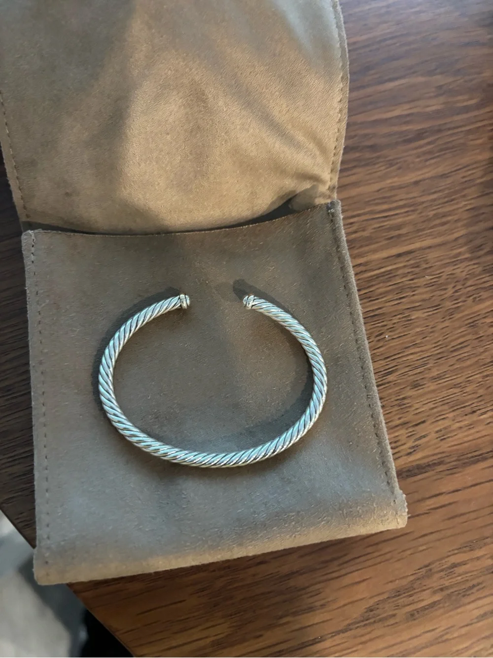 Twisted Cable Cuff Bracelet - Silver & Gold